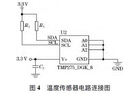 圖4 溫度傳感器電路連接圖 浪涌保護器溫度控制系統(tǒng)的設(shè)計