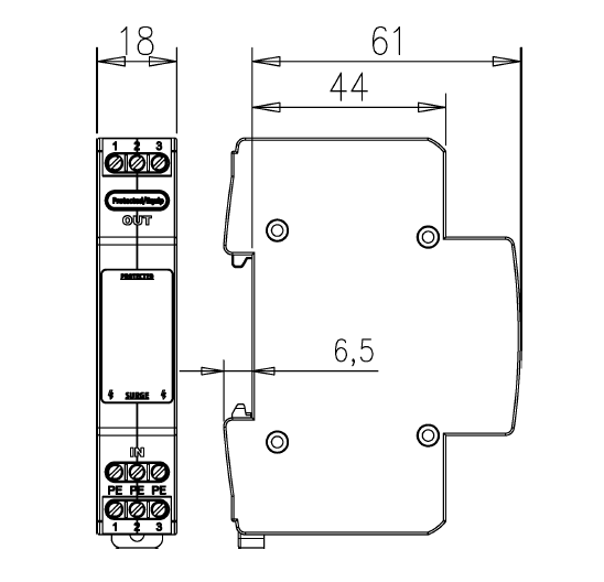 SPD7 F類以太網信號電涌保護器-網絡信號防雷器（E類F類D1/C2）