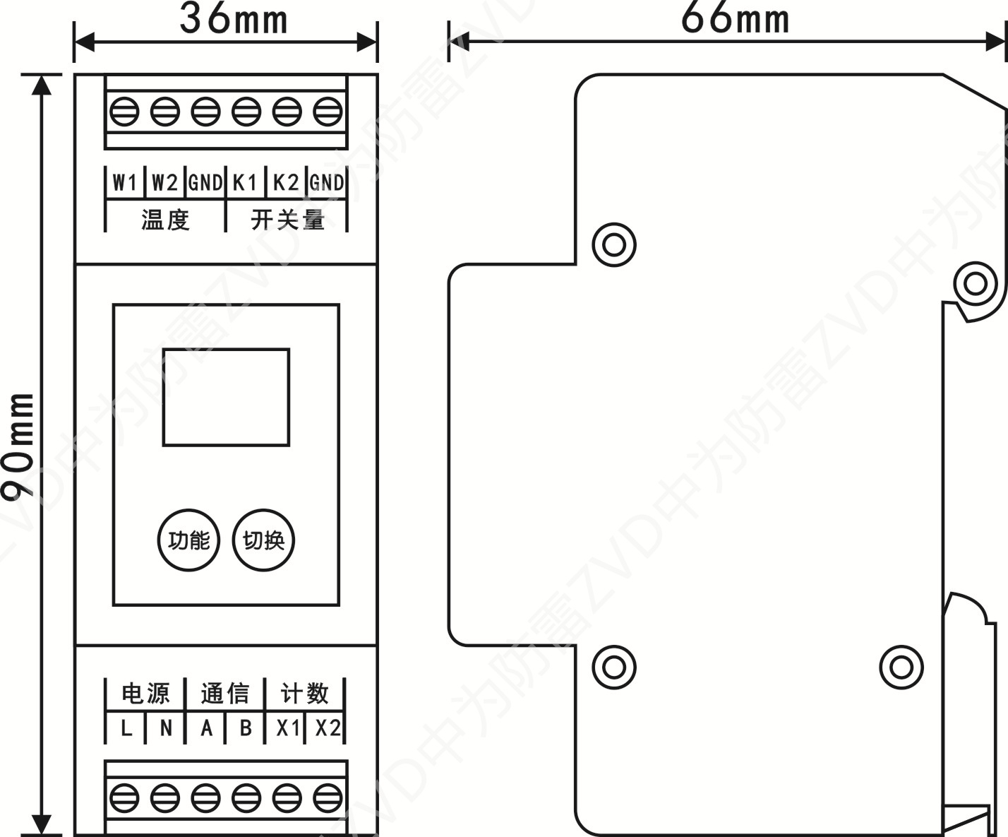雷擊環境檢測器，防雷監測發射器，SPD智能監測模塊