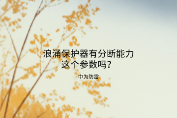 浪涌保護器有分斷能力這個參數嗎？